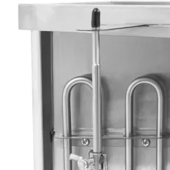 Elektrisk shawarma/kebabgrill - Vertikal - 3000 W - 50–300 °C Justerbar Temp - 360° Automatisk Rotation - Rostfritt Stål 201 - Silver
