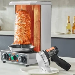 Elektrisk shawarmakniv, 21x13x20 cm, rostfritt stål