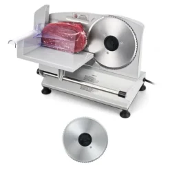 Elektrisk skärmaskin - Påläggsmaskin - Bladdiameter 170 mm - Effekt 150 W - Justerbar skivtjocklek 0–15 mm - För fryst kött och bröd
