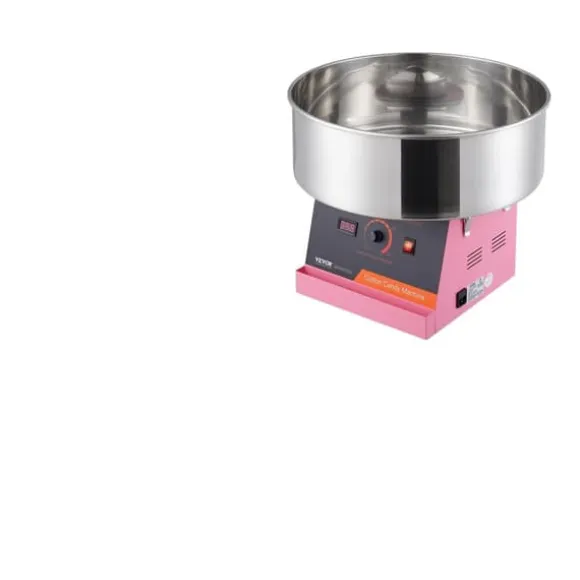 Elektrisk Sockervaddsmaskin, 1000W Effekt, Producerar 6 Coner per Minut,Rosa