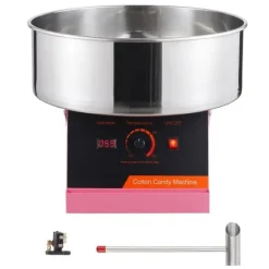 Elektrisk Sockervaddsmaskin 1000 W, Kommersiell Candy Floss Maker med Rostfritt Stålskål och Sockerskopa, Perfekt för Fest och Event