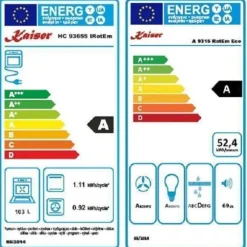 Elektrisk spis - Kaiser - HC 93655 IRotEm - 90 cm - Induktion - Fläkt A 9315 Röd