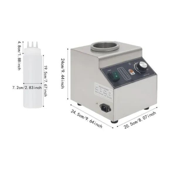 Elektrisk såsvarmare, temperaturkontroll, 680 ml kapacitet,Silver