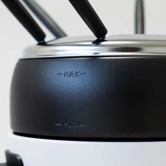 Elektriskt fondueset - ALPINA - Deluxe Cook - 800W - 2L non-stick Caquelon - 6 gafflar i rostfritt stål
