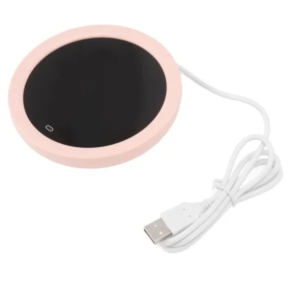 Elektrisk USB-kaffemuggvärmare för skrivbord - Rosa Mugg Värmeplatta Gravity Switch 55°C