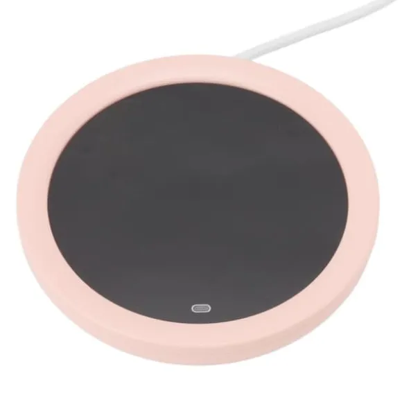 Elektrisk USB-kaffemuggvärmare för skrivbord - Rosa Mugg Värmeplatta Gravity Switch 55°C