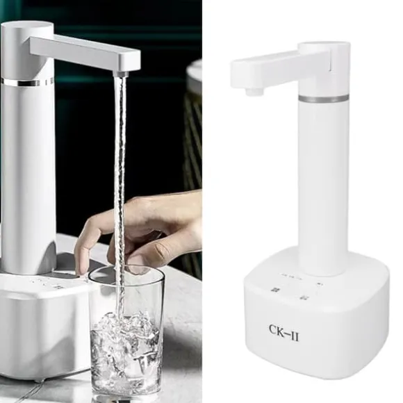 Elektrisk vattenflaskdispenser USB-laddningsbar universal automatisk dricksvattenpump med 1,4 m slang för hem och utomhusbruk