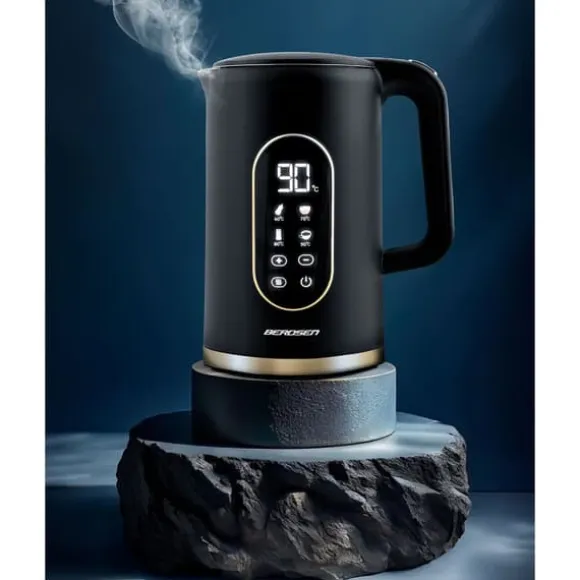 Elektrisk vattenkokare 1,7l Berdsen BD-712 svart och guld
