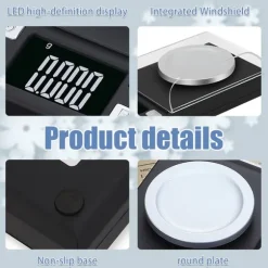Elektronisk digitalvåg 100g/0,001g med tarafunktion