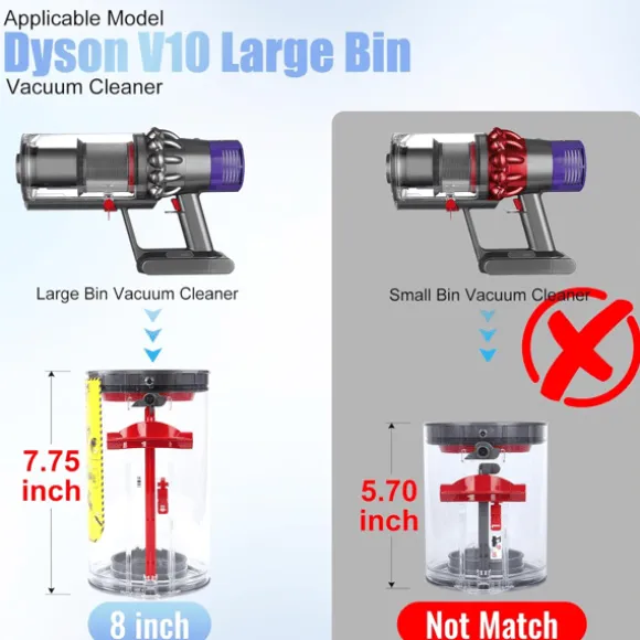 Ersättningsdammsugare och filter för Dyson V10 dammsugare