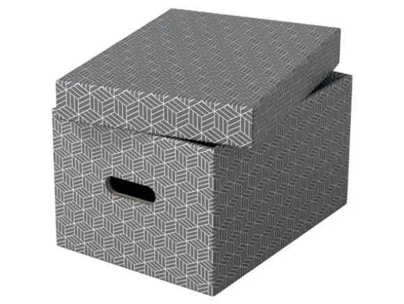 Esselte Home - Förvaringsbox - medium - grå (paket om 3)