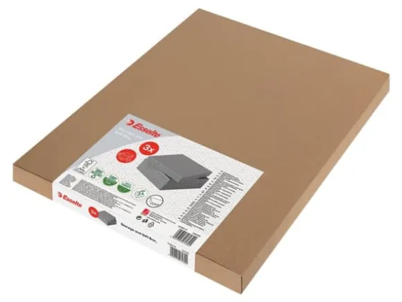 Esselte Home - Förvaringsbox - medium - grå (paket om 3)