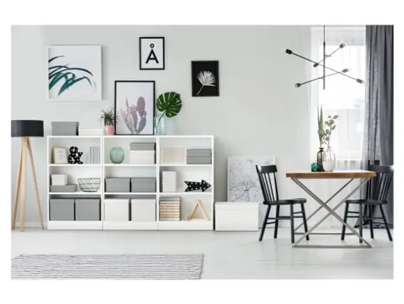 Esselte Home - Förvaringsbox - medium - grå (paket om 3)