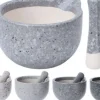 Excellent Houseware Keramisk kryddmortel 10,5 cm med stöt