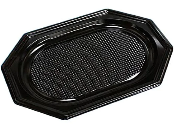 Fad 25x35 cm Lille Plast PET Sort Låg på 73701,10 ps x 10 stk/krt