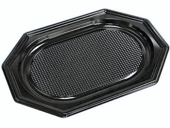 Fad 25x35 cm Lille Plast PET Sort Låg på 73701,10 ps x 10 stk/krt