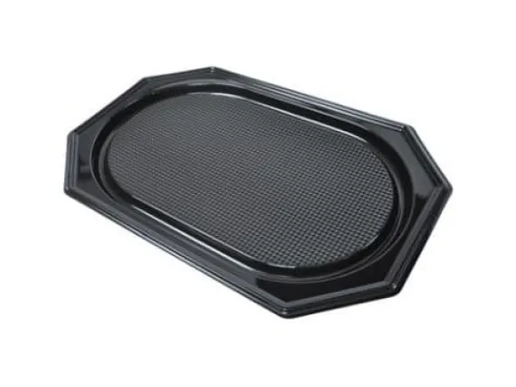 Fad 36x54 cm Stor Plast PET Sort Låg på 73705,10 stk/ps - (10 stk.)
