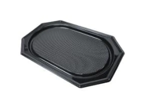 Fad 36x54 cm Stor Plast PET Sort Låg på 73705,10 stk/ps - (10 stk.)