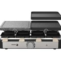 FAGOR Raclettemaskin - FGRG8 - Steksten - Upp till 8 personer - Justerbar termostat - 1400W