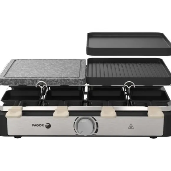 FAGOR Raclettemaskin - FGRG8 - Steksten - Upp till 8 personer - Justerbar termostat - 1400W