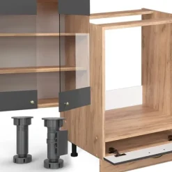 Fame-Line kök, 300 cm, PT Ek, Country Antracit/Golden Oak, Vicco