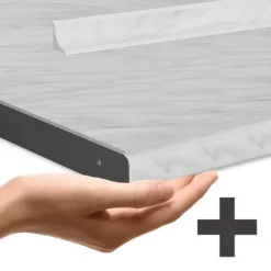 Fame-Line kök, 235 cm, PT Marble, Stuga vit/antracit, Vicco