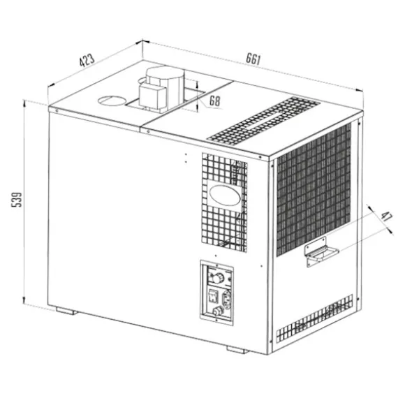 Fatölskylare, Ölkylare, Öltapp, Öldispenser, Ölmaskin, Ölautomat Lindr AS-200, 8-line, flödeskylare, våtkylare - under disk, Green Line