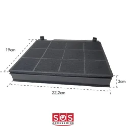 FCH160 kolfilter för Candy hood - Designad för modellerna 49019595, 94212247400, EFC60400X