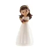 Figurine Kommunion - DEKORA - 13 cm - Diadem av resin - Tårtdekoration - Flicka