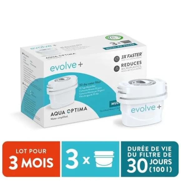 Filter för Kolfilterkanna - Aqua Optima - EPS319 - 3 Enheter - Plast - Vit