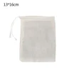 Finnätsörtpåse i bomull - 13x16cm dragsko för kryddpåse för soppa, te, kök, hem