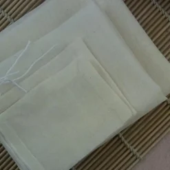 Finnätsörtpåse i bomull - 13x16cm dragsko för kryddpåse för soppa, te, kök, hem