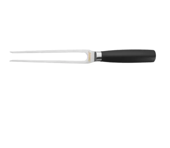 FISKARS köttgaffel, längd: 388 mm tillverkad av stål, halkfritt plasthandtag, - 5 delar (1016002)
