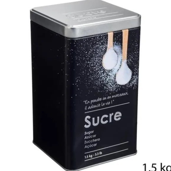 5five - svart "black edition" metallpulversockerlåda