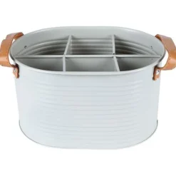 Flasklåda - Home Styling Collection - Metallisk - Ljusgrå - 6 flaskor