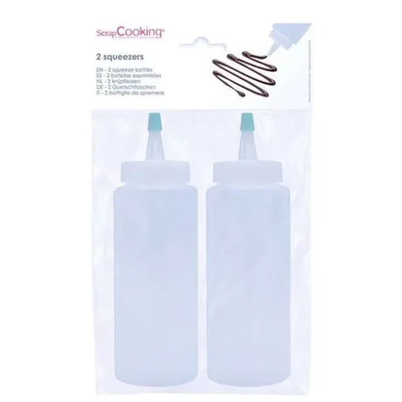 Flaskor med hällpip - SCRAPCOOKING - 75 ml - Flekiga - Exakta för såser - 2 stycken