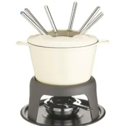 Fondueset - Artesà - 9 delar - Beige gjutjärn - 21 x 18 x 22 cm - För ost och choklad