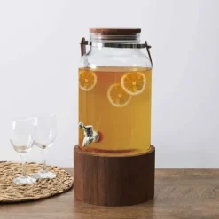 FONTAINE 6L STÖD I TRÄ OCH HANDTAG