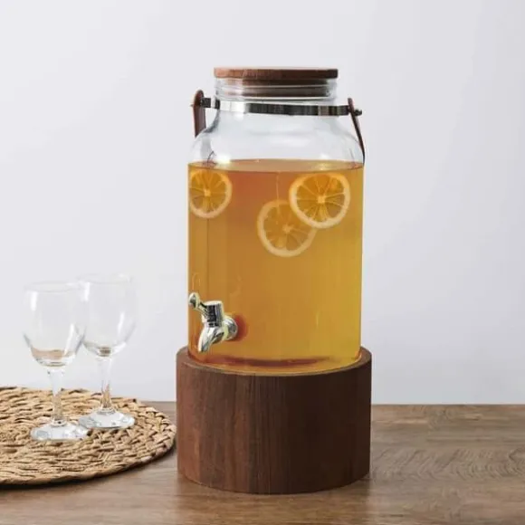 FONTAINE 6L STÖD I TRÄ OCH HANDTAG
