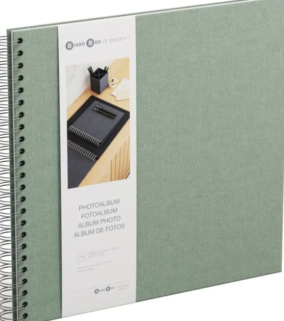 Fotoalbum Soft Teal med vita blad 35x31,5cm Bigso Box of Sweden