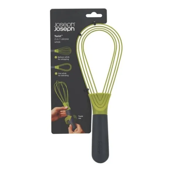 Fouet 2 i 1 - Joseph Joseph - Twist™ - Grön - Stål och silikon - Diskmaskinssäker