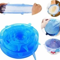färg 1 set vita silikonstretchlock, 6 förpackningar, återanvändbara, slitstarka och stretchiga, po