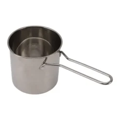 Fritöspanna i rostfritt stål Högtemperaturbeständig oljebesparande Bärbar minimetallfritöspanna med långt handtag 4-delat set