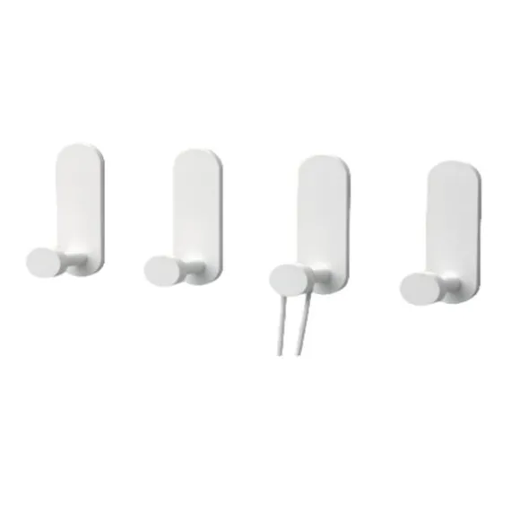 Förtjockade väggkrokar i krämig stil (4-pack)