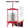 Frukt Vinpress Manuell, Vinframställningspress 3,69 Gal/14L, Rostfritt Stål