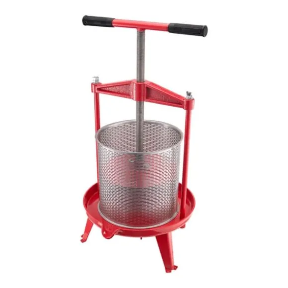 Frukt Vinpress Manuell, Vinframställningspress 3,69 Gal/14L, Rostfritt Stål