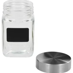 Förvaringsburkar i glas med etiketter 24 st 300 ml