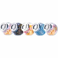 Förvaringsburkar 200ml med tättslutande lock 5-pack