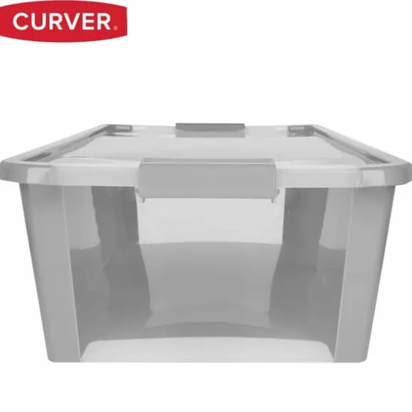 Förvaringslåda Curver Grå Plast 26 L 55 x 19 x 35 cm (7 antal)