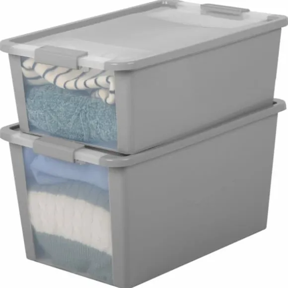 Förvaringslåda Curver Grå Plast 26 L 55 x 19 x 35 cm (7 antal)